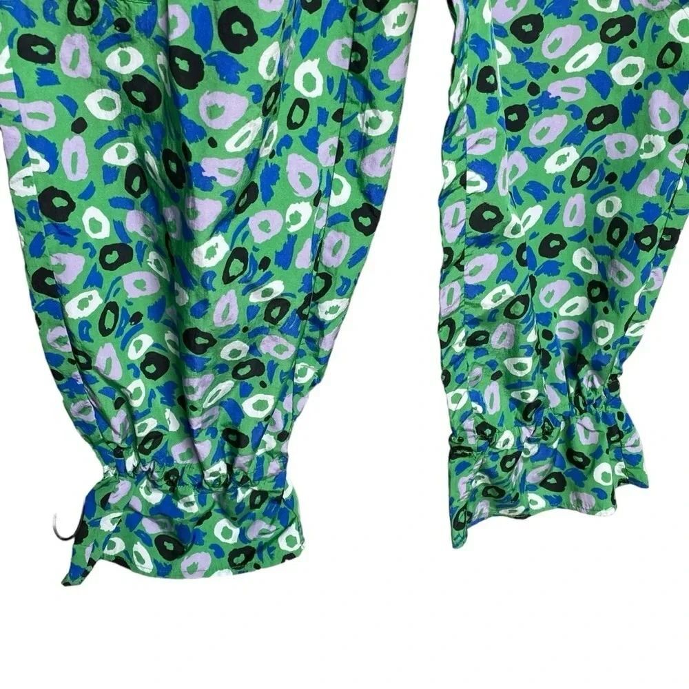 Diane Von Furstenberg for Target leopard Green High Waist nylon Pants Size XS - Picture 5 of 7